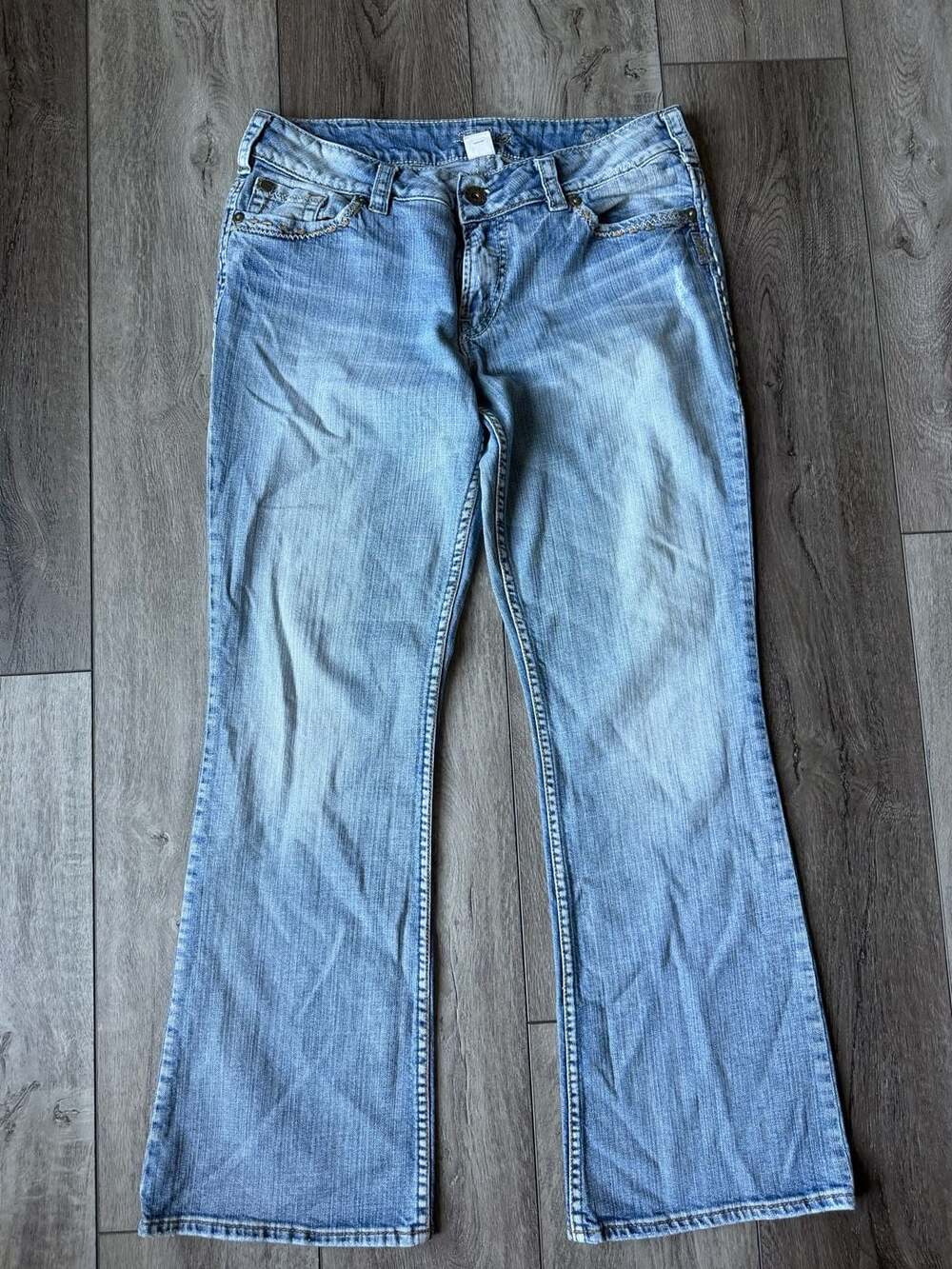 Silver Jeans Co. Suki Mid Crop Bootcut Jeans W31 L32 Light Wash